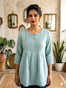 Beautiful Sea green short top