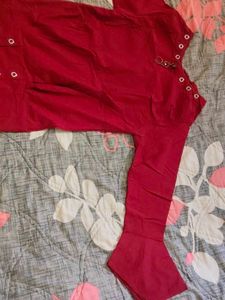 Stylish Red Tunic Top