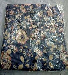 Floral Print Button Down Shirt For Women