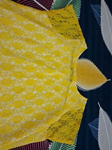 Bright Yellow Lace Kurta