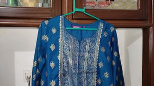 Foil Print Straight Kurta Set