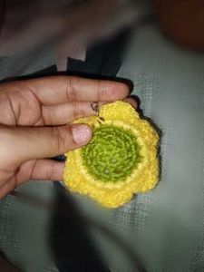 Crochet Mushroom &amp; Flower Keychain