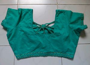 Pink &amp; Green Saree Combo with Blouses