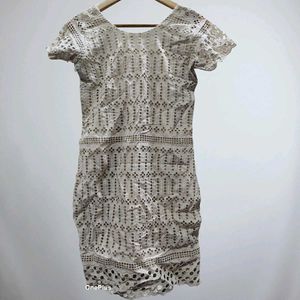 Chic White Lace Button-Up Mini Dress