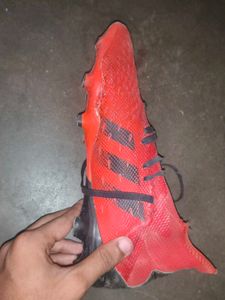 Red Adidas Predator Football Cleats