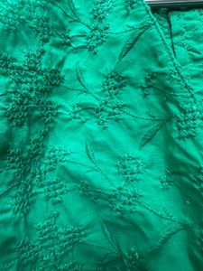 Zara Green Floral Tie-Front Blouse