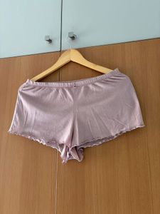 Soft Pink Lace Trim Satin Pyjama set