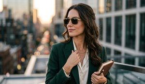 Stylish Gold Frame Square Sunglasses