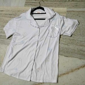 Korean Cute Butterfly Print Sleep Shirt