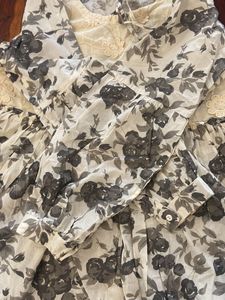 Vintage Floral Print Dress