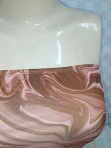(800)Brown Marble Tube Top