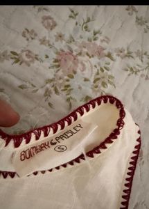 Cream Floral Print Ethnic dress