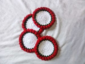 Handmade Crochet Coasters (Set of 4)