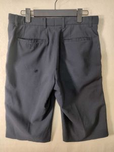 Men's Dark Blue Shorts With Waist Tighteners