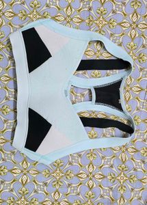 Light Blue & Black Sports Bra