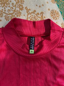 Ribbed Chic Red Crop Top