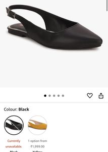 Bata Chic Black Slingback Flats