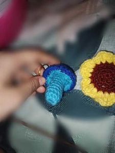 Crochet Mushroom &amp; Flower Keychain