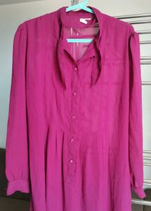 Vintage Magenta Midi Dress