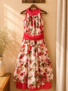 Floral Printed Halter neck gown