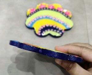 2 Resin Hand painted Coaster Set