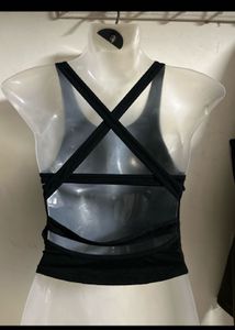 Ribbed Black Tank Top