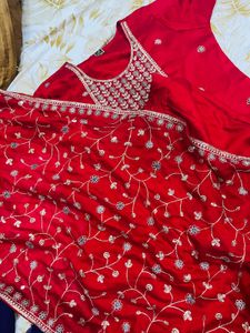 Elegant Red Embroidered Kurta Set