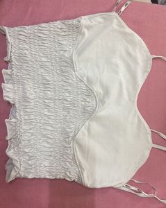 Chic White Smocked Halter Top