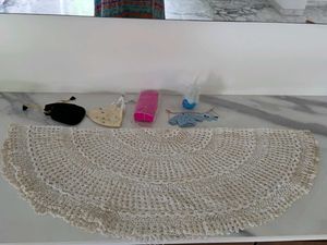 Crochet decor pc&table-mat, toy, M&S mask, double-