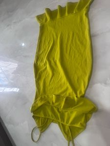 Lime Green Ruffle Dress