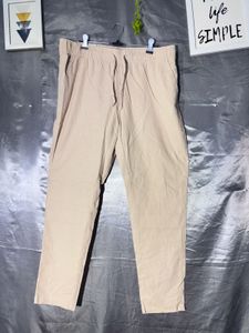 Comfortable Beige Linen Blend Pants
