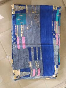 Vibrant Patchwork Silk Saree