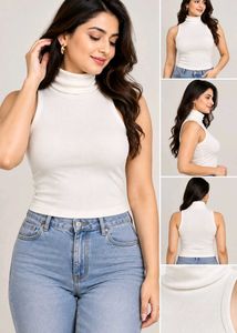 🔥BUY 1, GET 1 FREE 🔥Sleeveless Turtleneck Top