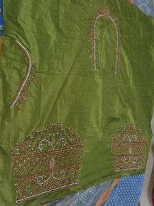 One Day Sale Maggam Work 1 Mtr Blouse Cloth