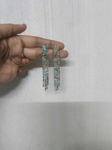 Colorful Rhinestone Dangle Earrings