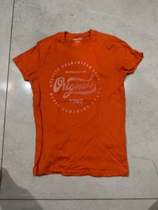 JACK&JONES Orange "Originals" Graphic T-Shirt