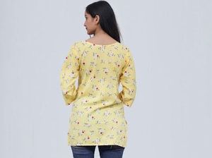 Yellow Short Kurti