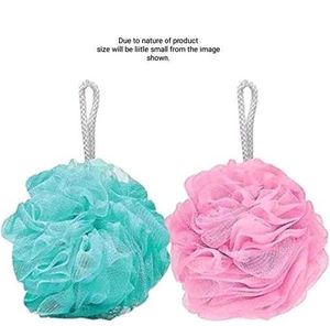 Soft Mesh Bath Poufs (Set of 2)