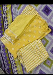 SAAKI cotton Kurta-pant Set.