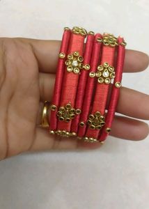 Silk Thread Bangles Set 🥰