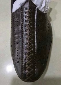 Boys Brown Perforated Lace-Up Loafer