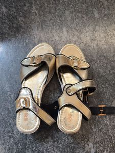 Chic Gold Buckle Sandals