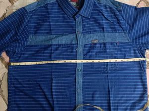 Blue Striped Men's Casual Shirt