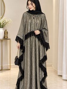 Sparkling silver Black  Kaftan Gown