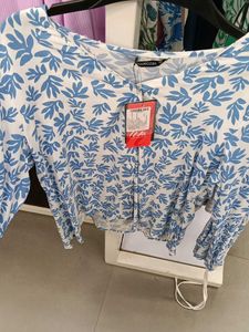 Floral Print Button-Up Blouse