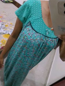 Navy Blue Floral Print Maxi