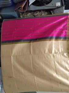 Elegant Pink &amp; Gold Saree