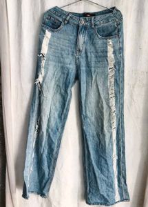 Distressed Wide Leg Jeans