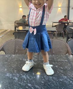Cute Denim Skirt Set for Girls