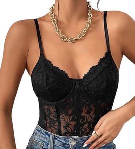 Lace Corset Bodysuit Top
